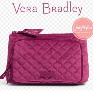 💐Plush Vera Bradley Compact Organizer in Majestic Pink/Felicity Paisley Pink